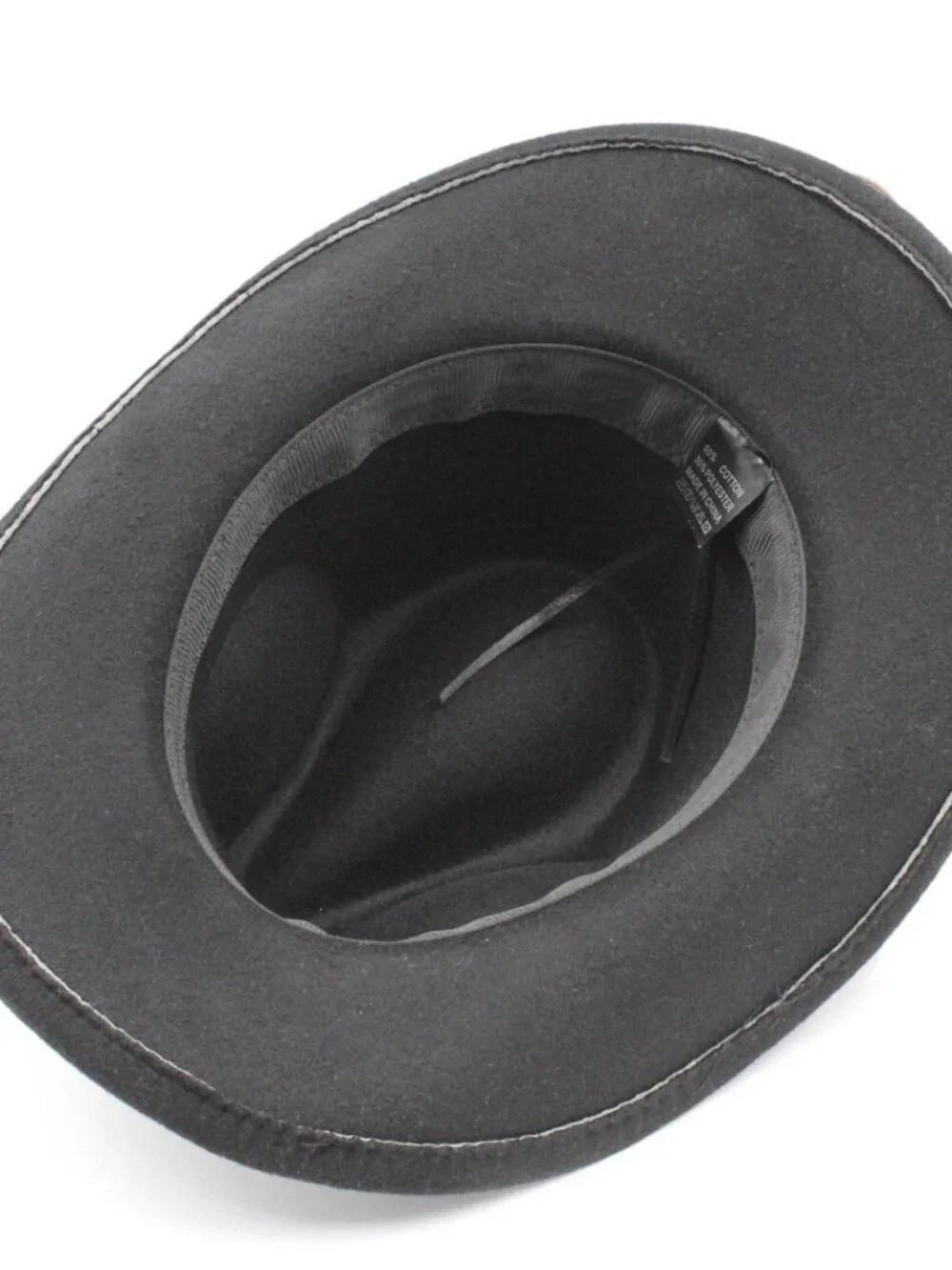 Black Western Cowboy Hat Wide Brim Ranch Rodeo Cowgirl Festival Boho Costume Hat